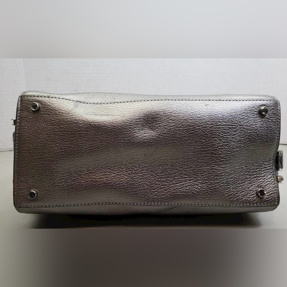 Kate Spade New York Riley gunmetal silver leather satchel laurel way rhinestones - Picture 8 of 8